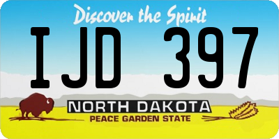 ND license plate IJD397