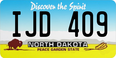 ND license plate IJD409