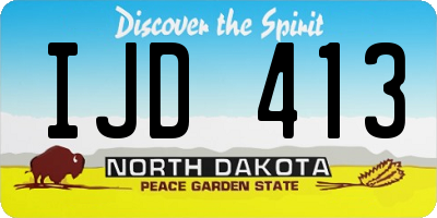 ND license plate IJD413