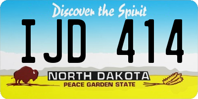 ND license plate IJD414