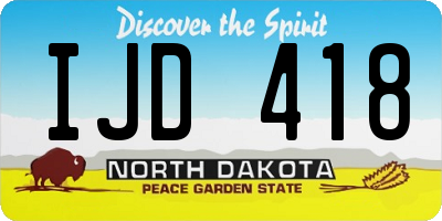 ND license plate IJD418