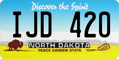 ND license plate IJD420