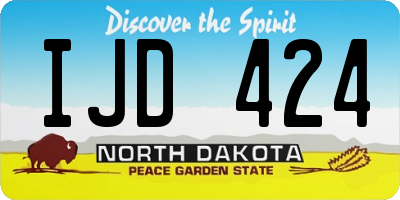 ND license plate IJD424