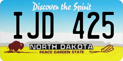 ND license plate IJD425