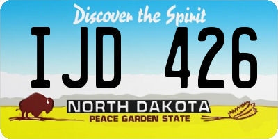 ND license plate IJD426