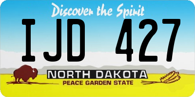 ND license plate IJD427