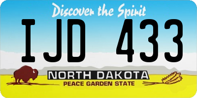 ND license plate IJD433