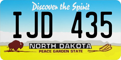 ND license plate IJD435