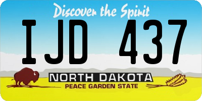 ND license plate IJD437