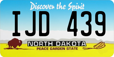 ND license plate IJD439