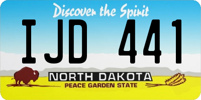 ND license plate IJD441
