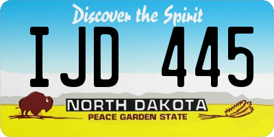 ND license plate IJD445