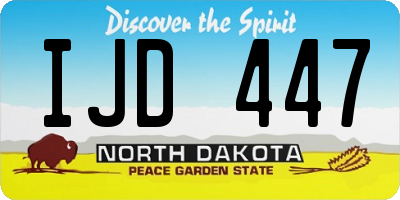 ND license plate IJD447