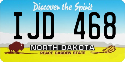 ND license plate IJD468