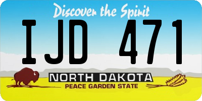 ND license plate IJD471