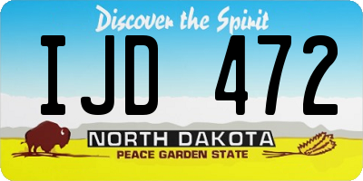 ND license plate IJD472