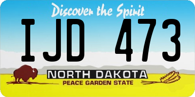 ND license plate IJD473