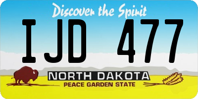 ND license plate IJD477