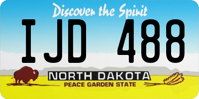ND license plate IJD488