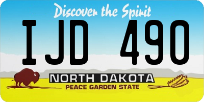 ND license plate IJD490