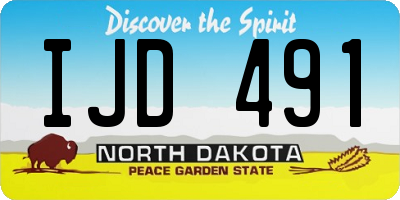 ND license plate IJD491