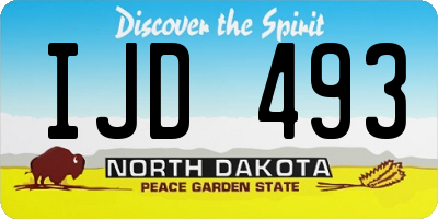 ND license plate IJD493