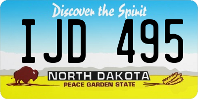 ND license plate IJD495