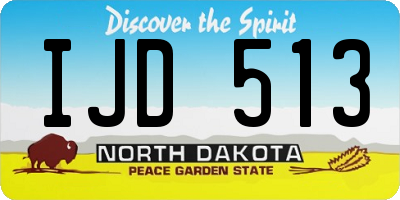ND license plate IJD513