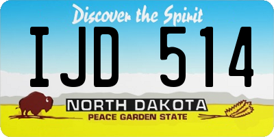 ND license plate IJD514