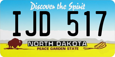 ND license plate IJD517