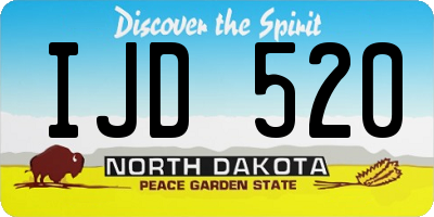 ND license plate IJD520