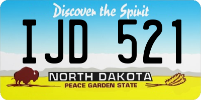 ND license plate IJD521