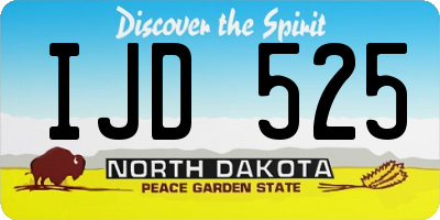 ND license plate IJD525