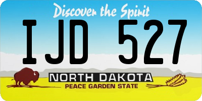ND license plate IJD527
