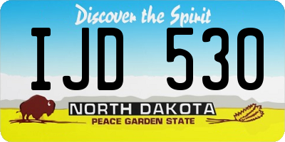 ND license plate IJD530