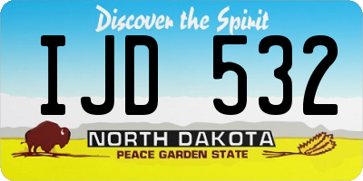 ND license plate IJD532