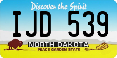 ND license plate IJD539