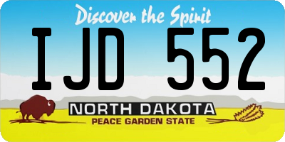 ND license plate IJD552