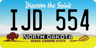 ND license plate IJD554