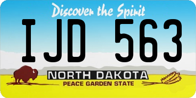 ND license plate IJD563
