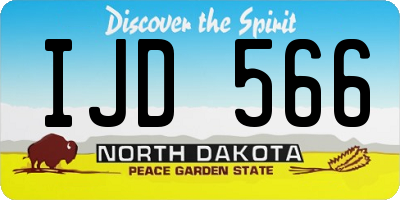 ND license plate IJD566