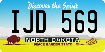 ND license plate IJD569