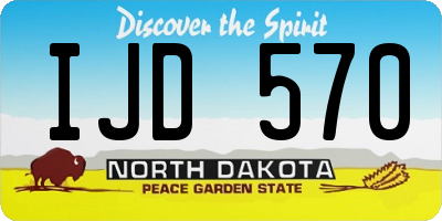 ND license plate IJD570