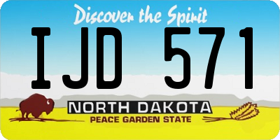 ND license plate IJD571