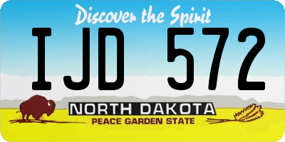ND license plate IJD572