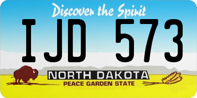 ND license plate IJD573