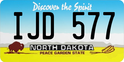 ND license plate IJD577