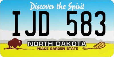 ND license plate IJD583