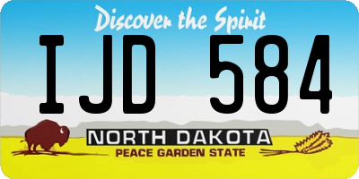 ND license plate IJD584