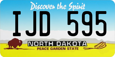 ND license plate IJD595